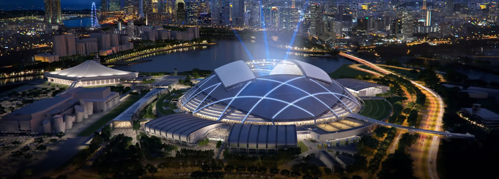 未来のプロジェクト レジャー主導開発カテゴリの勝者：Singapore Sports Hub Design Team、建物名称：シンガポールスポーツハブ＜シンガポール＞